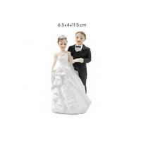 2 Pieces Romantic Bride Groom Topper European Design Wedding Cake Figurine