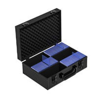 Trading Card Storage Case with Handle Multi-Compartment Graded Card Case Aluminum for Collectors, Trading Cards