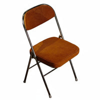 Upholstered Folding Chair Portable Household Furniture Ergonomic for Dining Room