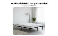 Stable Structure Iron Double Decker Bed Staircase Entry Metal Loft Bed with Stairs Reversible Assembly Bedroom Furniture for Adults, Students, Teens, Small Apartment, Dorm Room, Study Area, Home Office