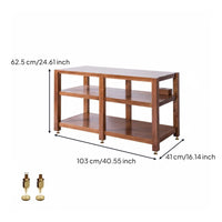 Audio Rack Solid Wood Amplifier Stand Black Walnut Hi-fi Rack Electronics Organizer Crafted from Durable Walnut Suitable for Home Theater Stereo Room