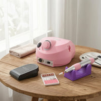 Rotary Electric Nail Drill Machine Multifunctional Nail Drill with Foot Pedal Low Vibration Appliance Quiet for Manicurists
