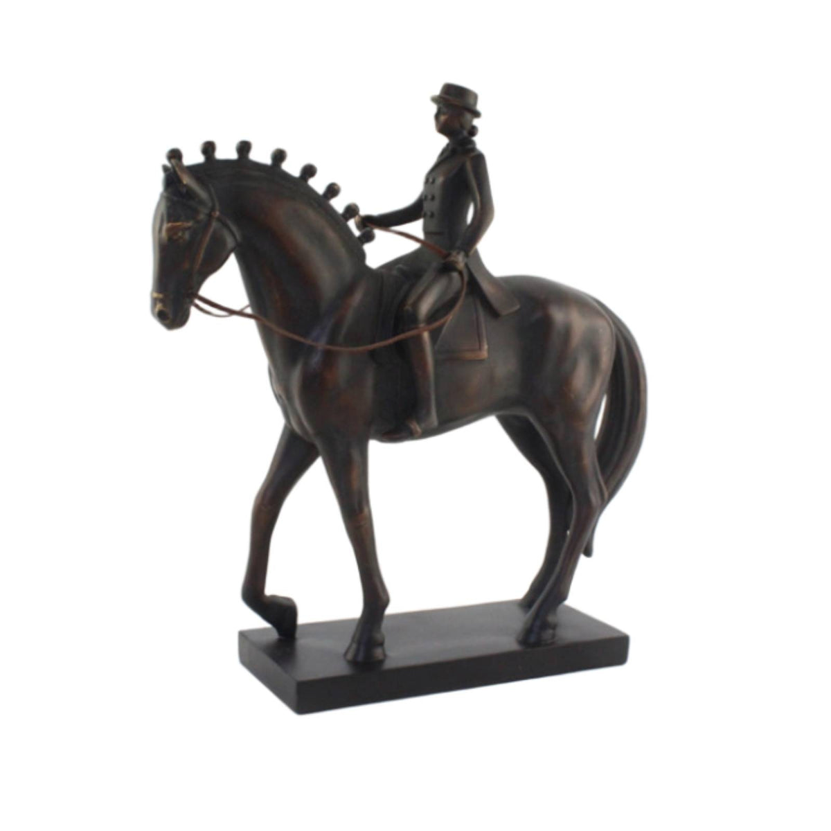 Equestrian Figurine Resin Equestrian Statue Artistic for Entryway, TV Cabinet