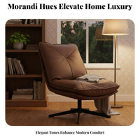 rotate Barrel Chair 360-Degree Rotation Round rotate Chair with Ottoman Modern Design Ergonomic Backrest for Adults, Lounge Area