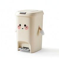 Step Pedal Trash Can Handseffortless Pedal Bin Rectangular for Office