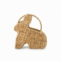 Woven Basket Bunny Basket Round Loop Handle Basket Hand Woven Storage Basket Featuring Lightweight Feel and Practical Storage Function Suitable for Laundry Room Decorative Use Workspace