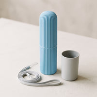 Portable Travel Toothbrush Holder and Mouthwash Cup Set