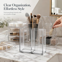 Acrylic Bathroom Mirror Cabinet Organizer for Cosmetics and Lipstick