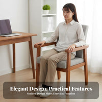 Upholstered Dining Armchair Thick Cushioning Fabric Dining Armchair for Students