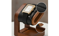 Watch Display Stand with Wooden Base Open-Frame Watch Display Stand Holder Low-Profile for Nightstand