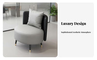 Upholstered Guest Armchair Sturdy Construction Upholstered Barrel Chair and Table Set Easy to Clean Non-Marring Feet
