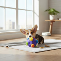 Slow Feeder Interactive Dog Food Ball Sturdy Rubber Snuffle Ball Toy for Dogs