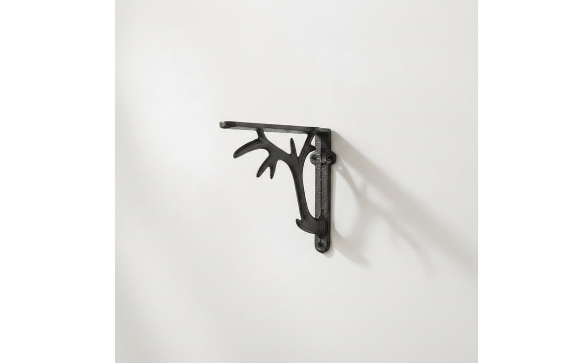 Deer Branch Wall Shelf Bracket Heavy Duty Deer Branch Shelf Bracket Nature-Motivated Hardware for Kitchen