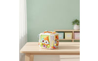 Interactive Learning Cube with Sea Creature Theme Tactile Motor Skills Toy with Beads Early Education Activity Polyhedron Hands-on for Babies, Playroom