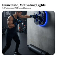 Music-Synced Boxing Machine Interactive Workout Smart Boxing Machine LED Score Display Wall Mounted Punching Target for Adults, Family