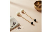 Tibetan Resonance Bowl Mallet Beech Wood Handle Wooden Resonance Bowl Mallet Easy to Play Meditation Accessory for Relaxation