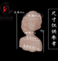 新款女头模型 PVC硬假头 饰品拍照展示模特头 帽子展示模耳环头模