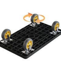 Folding Handle Metal Four-Wheel Cart with Single Wheel