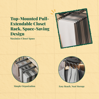 Pull-out rack maximizes closet space