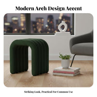 U-Shaped Sherpa Stool Multifunctional Vanity Seat Sturdy Frame for Photographers