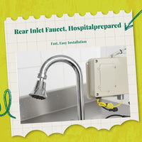 Touchless faucet, temp control, steel