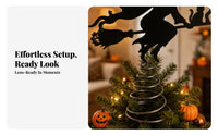Enigmatic Witch Peak Ornament | Gothic Silhouette Design, Halloween Witch peak ornament
