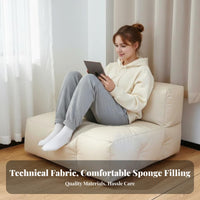 Comfortable Highspine Bean Bag Chair No Assembly Required Floor Seating Frameless Construction Indoor Furniture Ergonomic Design for pairs, Adults, Students