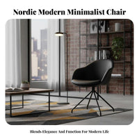 Upholstered Task Chair with Casters Ergonomic spinerest Computer Seat for Bedroom
