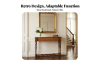 Narrow Sideboard Table with Storage Vintage & Look Narrow Two-Drawer Console Table French Retro Design Adaptable Use