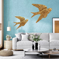 European Retro Flying Swallow Wall Decor for Living Room and Bedroom