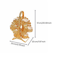 Rotating Snack Tray Decorative Hollow Snack Plate for Tea Table