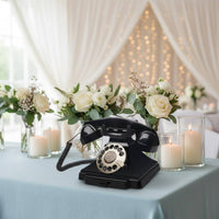 Rotate Dialing Audio Guestbook Phone Bronze Handle Audio Guest Book Namecard Tray Vintage Guest Book Phone Easy to Use for Wedding Planners, Party, Hotel