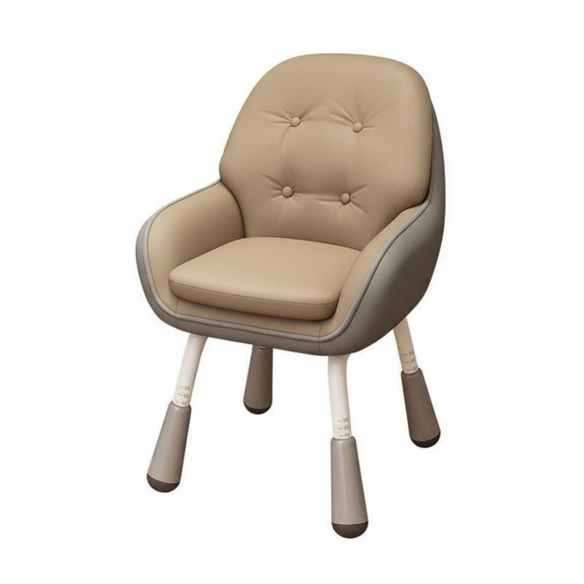 Armless Rolling Chair Adjustable Height Task Seat Comfortable for Long Sitting