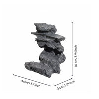 Aquatic Aquarium Rock Bridge Lifelike Appearance Faux Stone Stairs for Terrarium