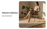 Curved Backrest Side Chair Easy to Match Household Furniture Ergonomic Support