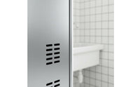 Stainless Steel Cleaning Cabinet Easy to Clean Mop and Broom Storage Cabinet Rustproof Mop and Broom Organizer for Janitors, School, Balcony, Basement