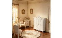 European Design Dollhouse Cabinet 1:12 Scale Miniature Cabinet Exquisite Details Miniature Armoire for Pretend Play, Model Scene