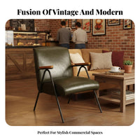 Upholstered Dining Set Retro & Aesthetic Upholstered Metal Frame Chair Padded Seat Safeguarding Floor Glides