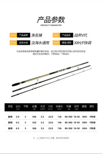 超硬大物远投竿XXH锚鱼竿出口Sufr并继沙滩竿3.6 3.9 4.2米批发