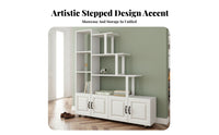 Multifunctional Multi-Tier Geometric shelving unit Double-Sided entry Room Divider Modern design Shelving Unit unrestrictedstanding for Plant Lovers, Design aficionados, Office Workers, Entryway, Hallway, Studio Apartment, Bedroom