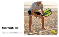 Long-Lasting Pickleball Paddle Ergonomic Grip Fiberglass Pickleball Paddle High Elasticity for Adults, All-Gender, Beach, Recreational Play