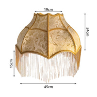 Lampshade with Fringe Boho Floral Textile Lampshade Bohemian for Tea Rooms