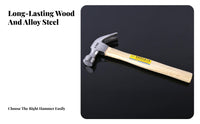 Long-Lasting Claw Hammer High-Carbon Steel Head Woodworking Hammer Non-Slip Grip for Woodworkers, Carpenters, Workshops, Framing