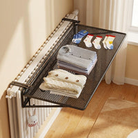 Radiator Cat Bed with Metal Frame and Towel Bar, Square Heated Cat Bed for Indoor Use, Universal Size Hanging Cat Bed and Warm Hammock Style