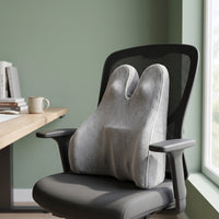 Memory Foam Double-Wing Backrest Strapless Support Cushion Ergonomic Support Pillow Contoured for Office Workers, Students, Desk