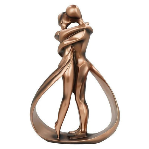 Resin Couple Figurine Tabletop Couple Figurine Small for Living Room, Art Lovers