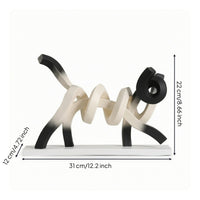 Abstract Cat Ornament Minimalist Cat Sculpture Modern Feline Sculpture for Art Lovers