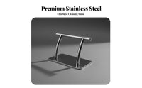 Movable Stainless Steel Footrest Rust Resistant Salon Chair Footrest Non-Slip Base for Barbers, Hair Stylists