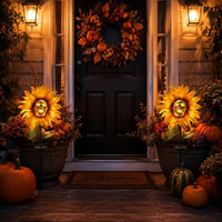 Solar Sunflower Skull Light Garden Decoration
