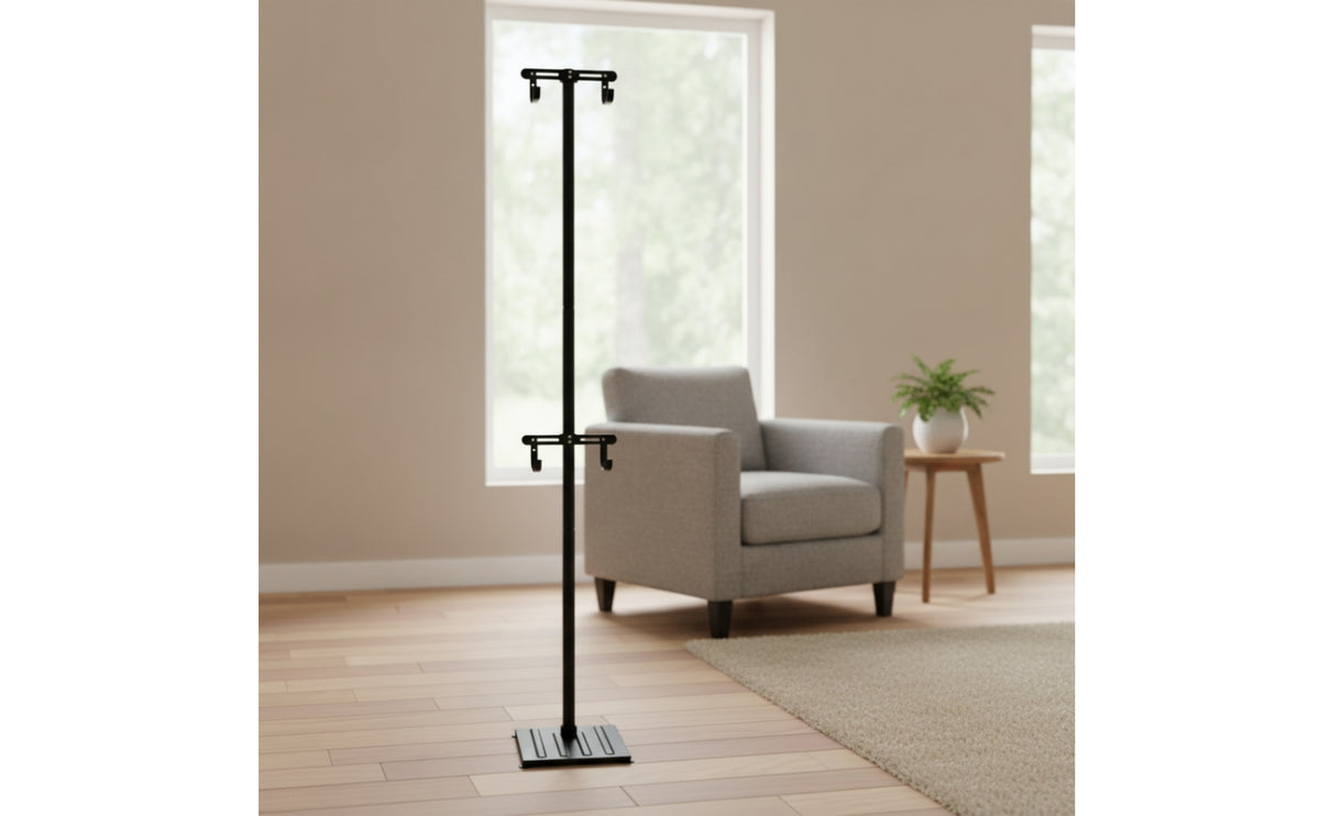Double-Hook Vertical Bike Rack with Hooks Adjustable Vertical Bike Rack Heavy-Duty Cycle Floor Stand Indoor for Cyclists